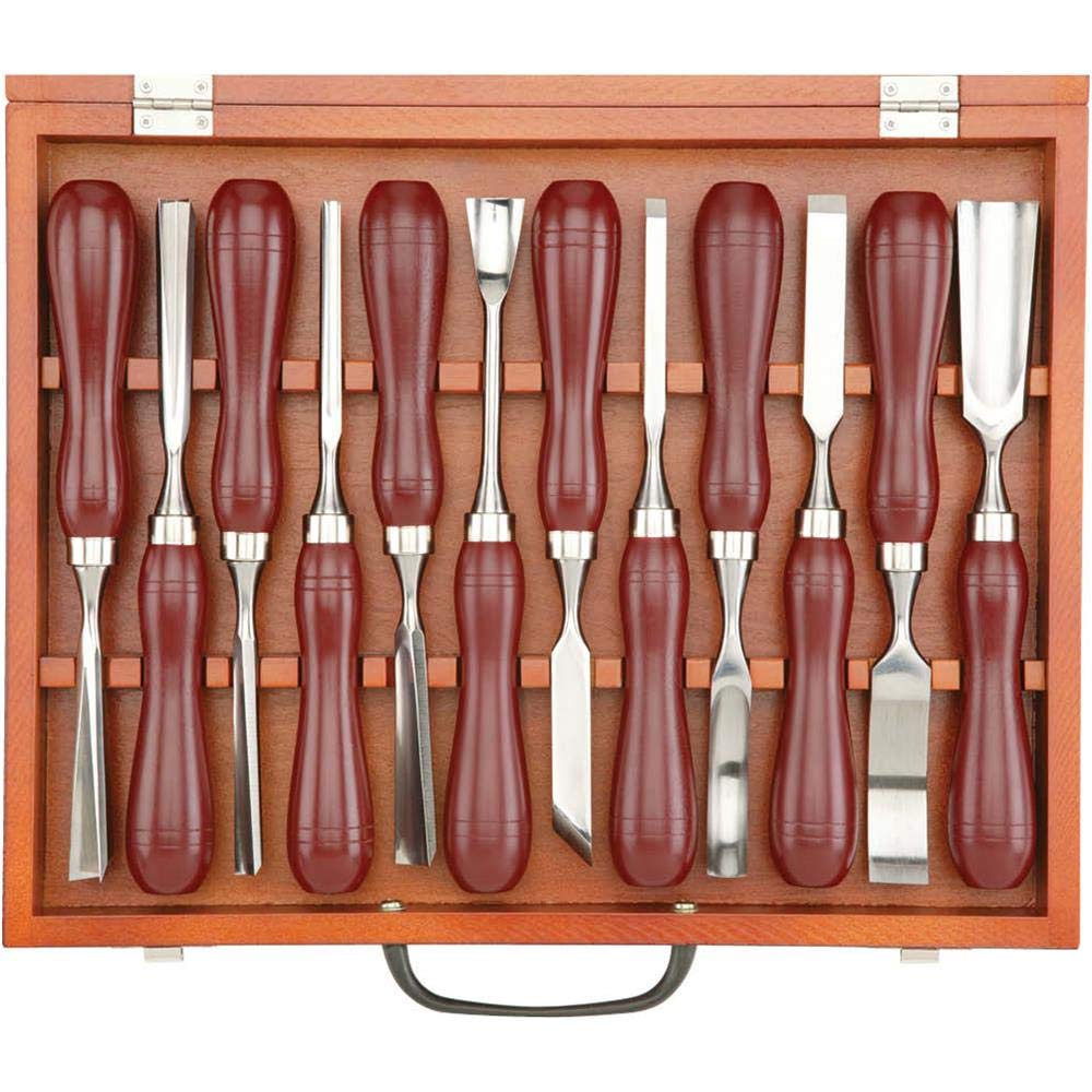Grizzly Industrial H293012 pc. Carving Chisel Set in Wooden Case Buy