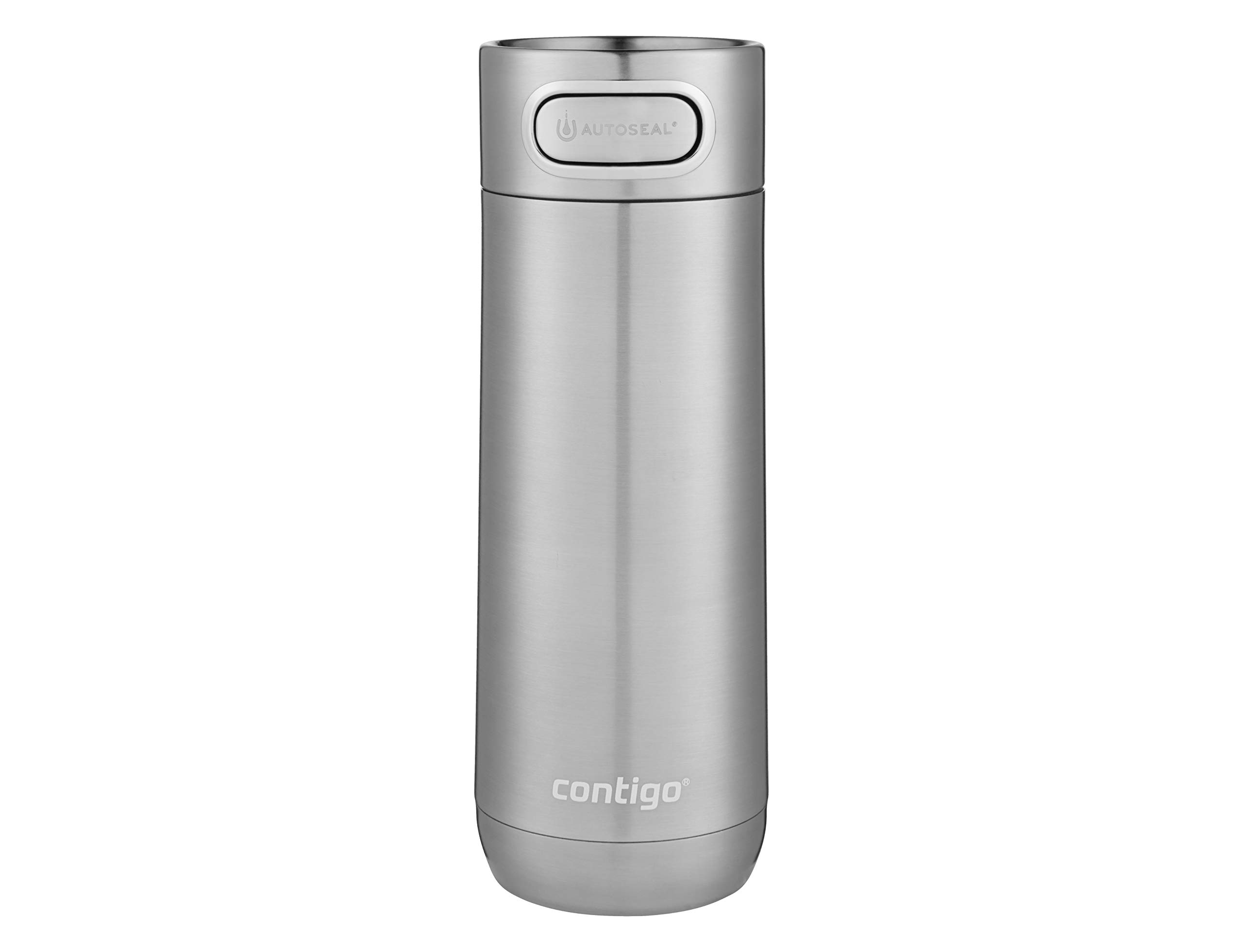 Contigo Luxe Autoseal Travel Mug, Stainless Steel Thermal Mug, Vacuum Flask, Leakproof Tumbler, dishwasher safe, Coffee Mug with BPA Free Easy-Clean Lid, Stainless Steel, 470 ml