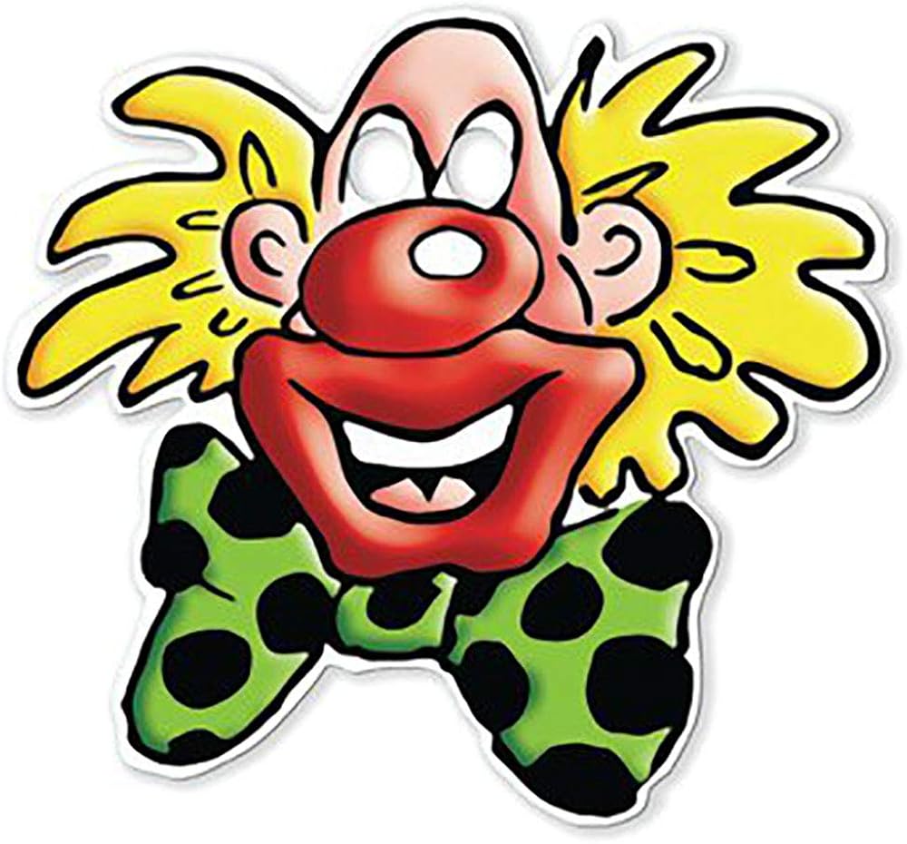 Purim Clown Masks (Purim Masks) Cardboard Masks in the