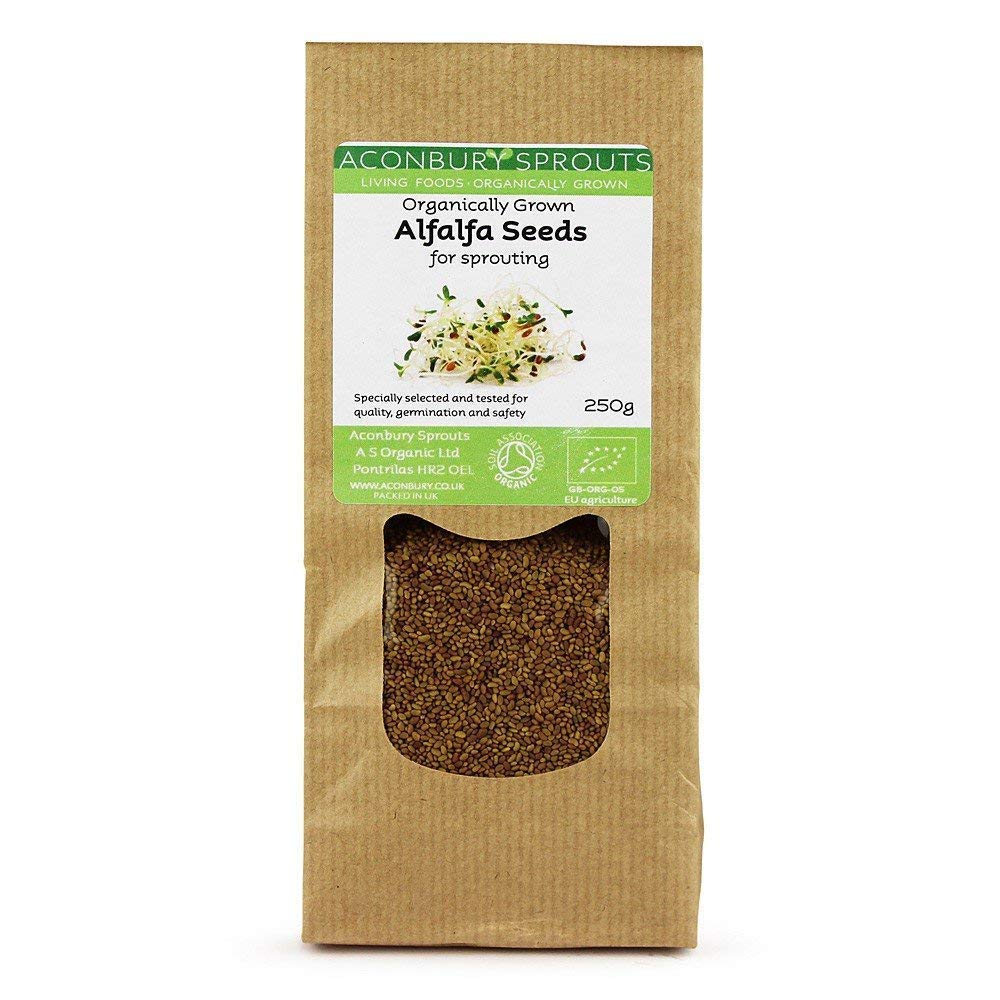 Aconbury Sprouts Organically Grown Alfalfa Seed for Sprouting 250 g