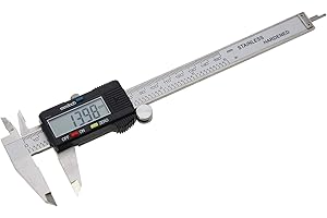 AMTAST Vernier Caliper Durable Stainless Steel Measuring Tool Scale Range 0 to 6”/150mm