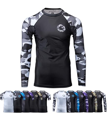 Meister Rush Long Sleeve Rash Guard - Blanc/Rouge - Mma Bjj Surf Plongée Chemise