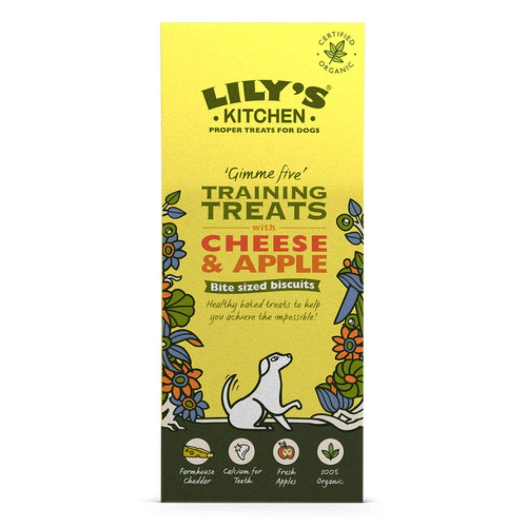 Lily's Kitchen Orgainic Training Dog Treats with Cheese & Apple 100g (PACK OF 2)