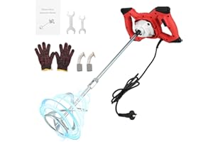 2300W Cement Mixer, Handheld Electric Concrete Mixer with 6 Adjustable Speed, 110V Portable Mud Mixer, Paint Mixer for Motati