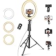 Eicaus 12" Ring Light with Tripod Stand and Phone Holder,Selfie LED Lighting with 62" Phone and Stand,Circle Ringlight for Photography,TIK Tok and YouTube,Compatible with iPhone, Android and Cameras