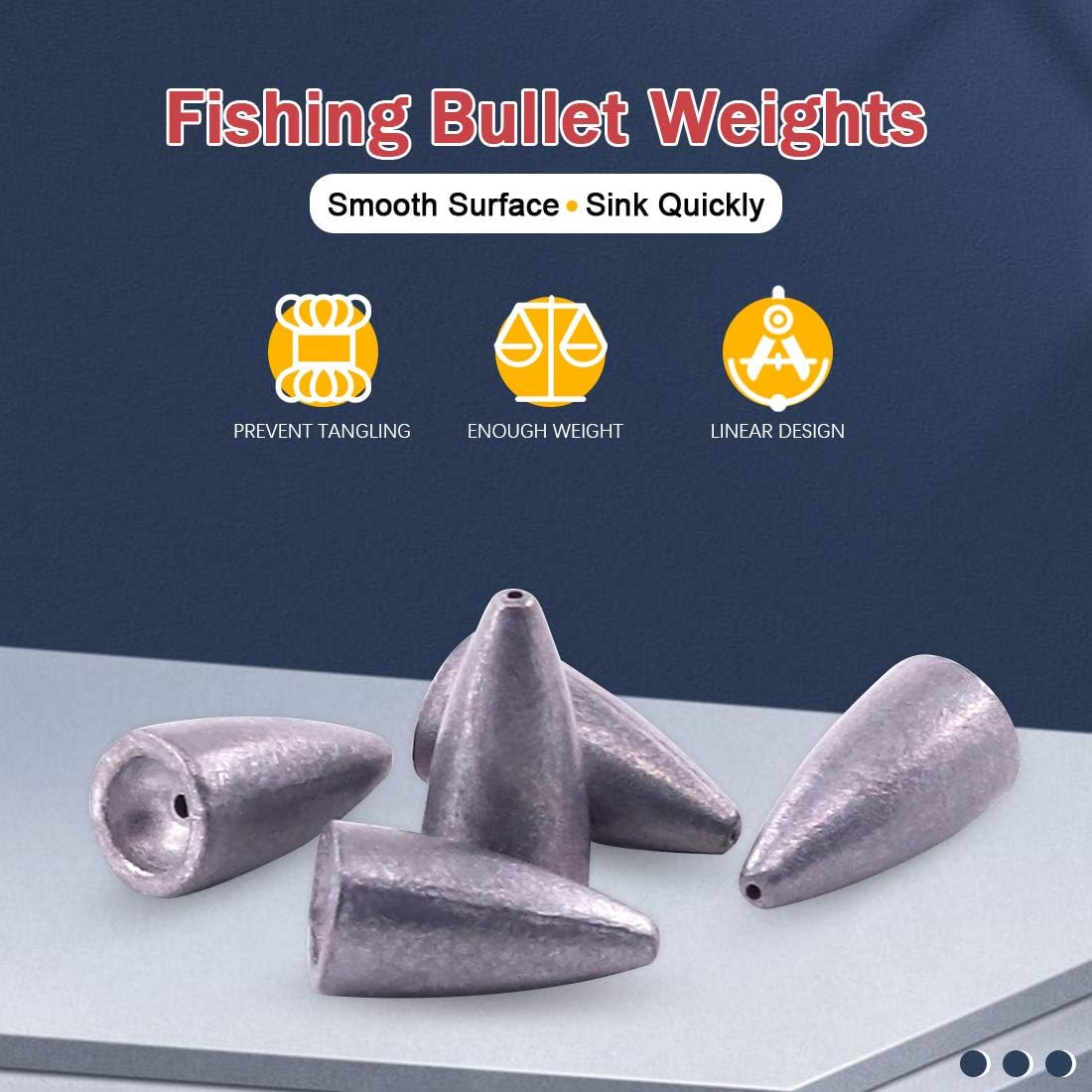 Hilitchi Bullet Weights Sinker Assortment Kit Fishing Weights Sinkers Assorted Set Worm Weights for Bass Fishing Saltwater (10g-30pcs) : Sports & Outdoors