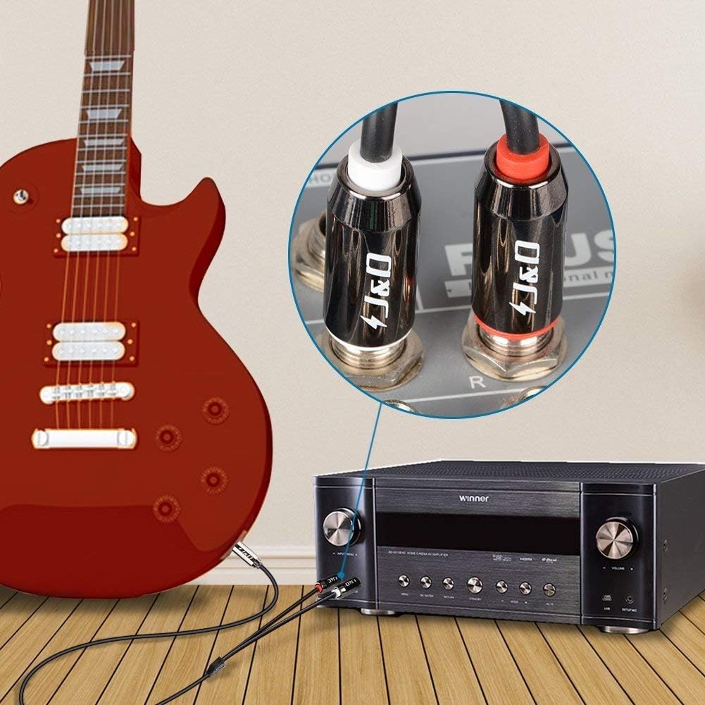J&D 1/4 inch TRS Y-Splitter Insert Cable Lead Stereo Jack Cable 6 Feet/1.8 Meter - Image 5