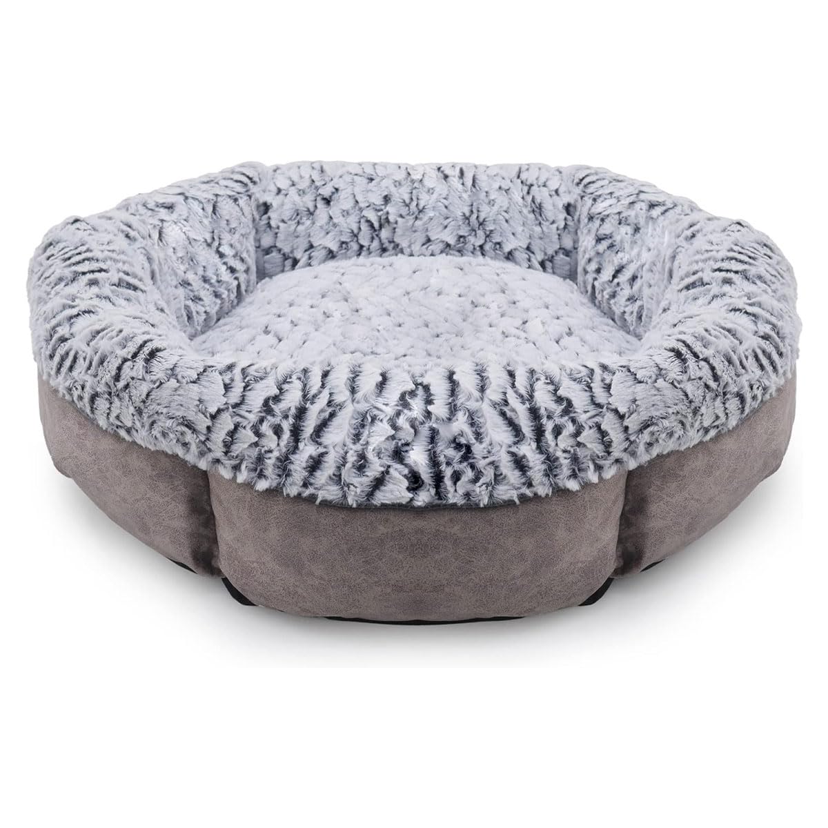 Rosewood Luxury Fleece Lined Plush Dog Bed Sofa, Medium, 65 x 61cm