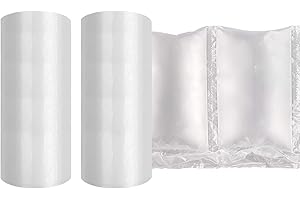 JZBRAIN Air Cushion Film 72002 Air Pillows Air Bubble Bags Wrap Packing Roll, 1 Roll 200mm X 100mm X 200m X 0.02mm Air Cushion Films ONLY Compatible with JZBRAIN Air Cushion Machine (2 Rolls)