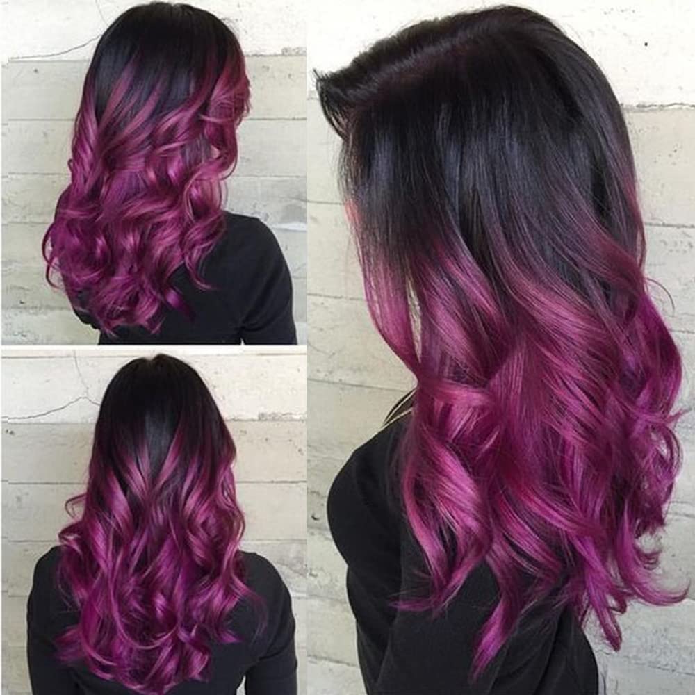 Beweig Ombre Purple Wig, Long Wavy, Heat Resistant, Size 21"-23" for Women — image 1