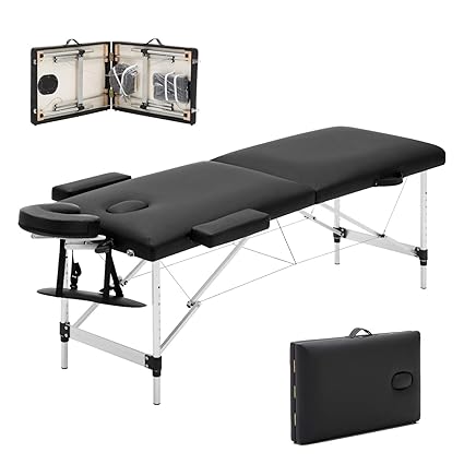 Meerveil Portable Massage Table Lightweight Couch Bed Folding