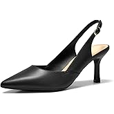 GotSoft Women's Slingback Kitten Heels Closed Pointed Toe Pumps Wedding Party Dress Shoes
