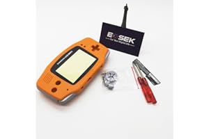 EXSEK Solid Orange Edition GBA Housing Shell Replacement Pack Compatible with Gameboy Advance (Solid Orange)
