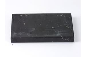 Shungite Club Shungite Tile unpolished 100x60x12 mm Healing Shungite Stone Plate Home Protection, Meditation, Chakra Balancing