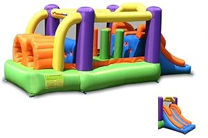 Bounceland Pro Racer Obstacle Bounce House with Dual Slides, Bounce, Climb, Slide All in One, UL 1 HP Blower Included, 19 ft x 9 ft x 7 ft H, Great for Big Party, Fun Racing Game in Teams