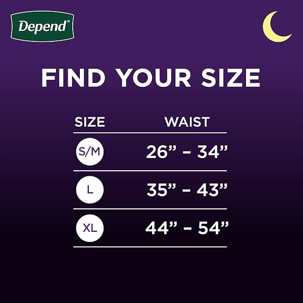 DEPEND NIGHT DEFENSE ADULT INCONTINENCE UNDERWEAR FOR MEN, DISPOSABLE, OVERNIGHT, EXTRA-LARGE, GREY, 12 COUNT, PACKAGING MAY VARY
