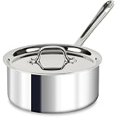 All-Clad - 8701004398 All-Clad 4203 Stainless Steel Tri-Ply Bonded Dishwasher Safe Sauce Pan with Lid / Cookware, 3-Quart, Silver -