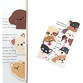 5pcs/Set Cute Magnetic Bookmark, Funny Peeping Dog Book Marker Clip for Teachers, Students, Book Lovers Gifts, Printing on 2 Side (Dog)