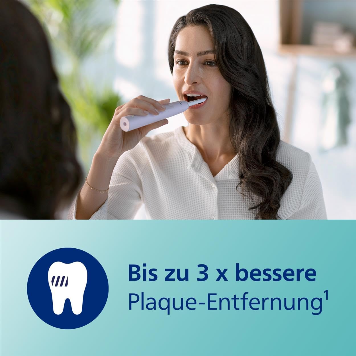 Philips Sonicare 3100 elektrische Zahnbürste, Schallzahnbürste, Andruckkontrolle und Timer, Sugar Rose und Schwarz, Zweierpack, Modell HX3675/15 3