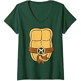 Womens Teenage Mutant Ninja Turtles Michaelangelo Costume V-Neck T-Shirt