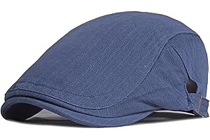Xinveen Newsboy Hats for Men Flat Cap Cotton Adjustable Breathable Irish Cabbie Ivy Driving Hunting Hat