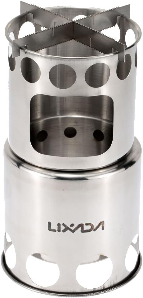 Amazon Com Roeam Camping Stove Portable Stainless Steel Lightweight Camping Wood Stove Outdoor Cooking Picnic Camping Burner Home Kitchen