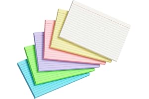 MSKKSM Index Cards 5x8 Colored - 120 Count Ruled 5 by 8 Index Flash Cards for Studying, Colored Lined Index Note Cards 5 x 8 Cards, Notecards 5x8 Lined Index Cards Ruled 5 x 8" Flashcards, 6 Assorted Colors