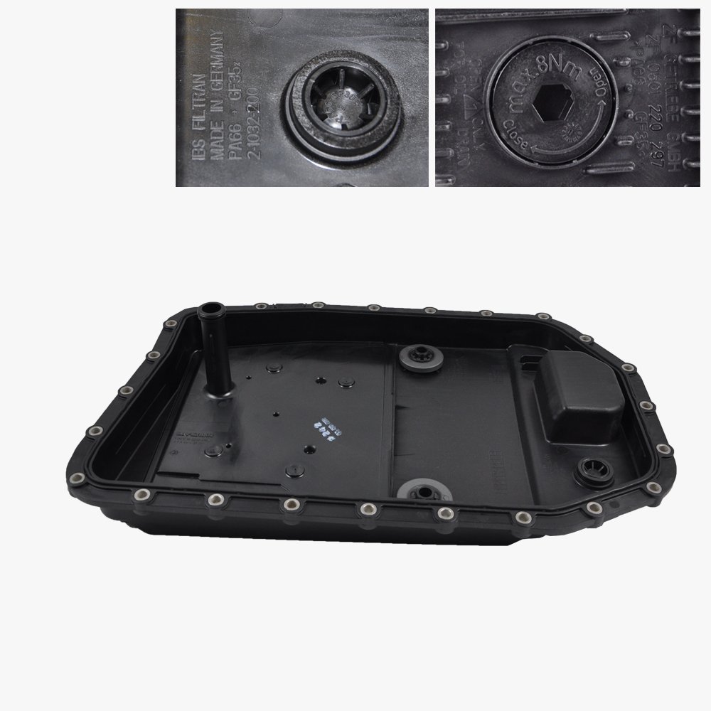 BMW Automatic Transmission Pan + Filter + Gasket + Drain Plug ZF OEM