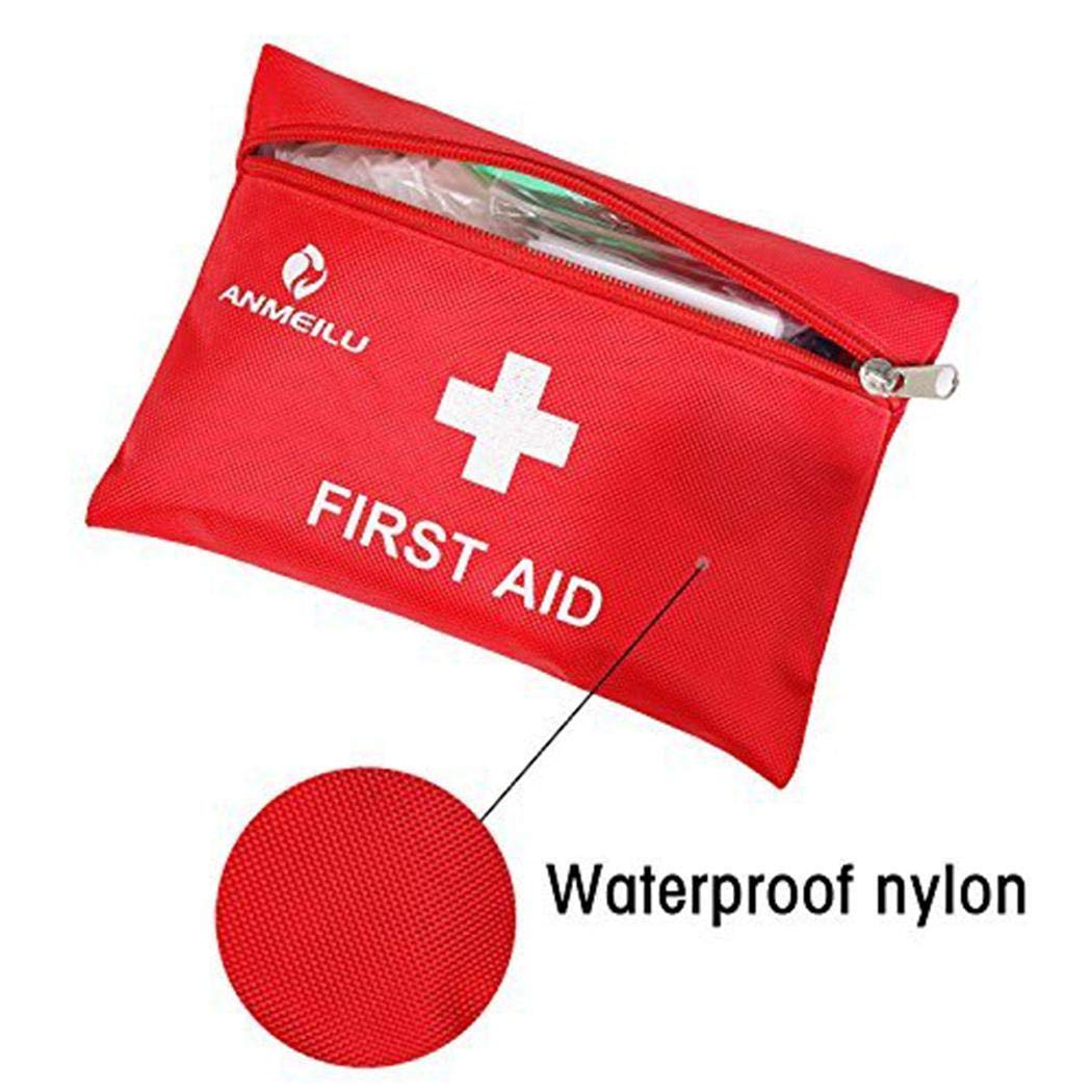 Alisena 12pcs/Set First Aid Kit, Convenient Survival Medical Kit Outdoor Emergency Bag Durable Waterproof Compact Response Trauma Bag for Home Car School Sports Travel Outdoor Hiking Camping