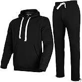 Nothinchan Men's Tracksuit 2 Piece Hoodie Sweat Athletic Sweatsuit Fleece Casual Running Jogging Sport Suit Sets