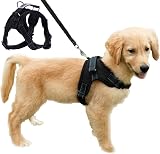 Funkeen Pet House Dog Harness Mesh Breathable Adjustable S Black