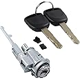 DICMIC Ignition Switch Lock Cylinder with Key Compatible with Honda CR-V Element Pilot Accord Odyssey Acura MDX RDX TL TSX ZDX Replace# 06351-TE0-A11