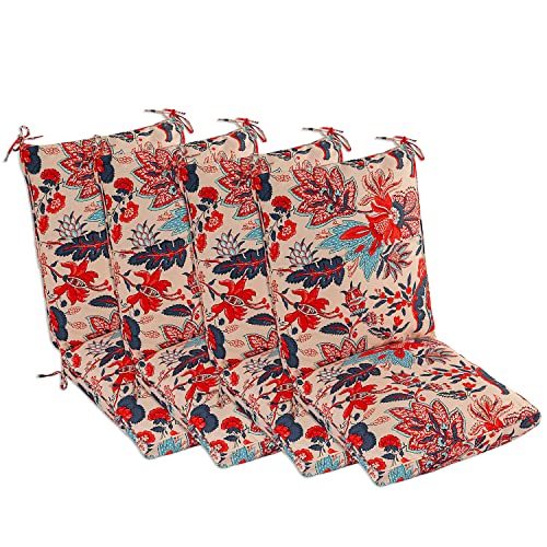 Set of 4 Outdoor Dining Chair Cushions, Comfort Patio Seating Cushions, 44