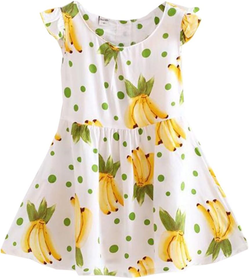 Dudebabe Girls Short-Sleeve Floral School Uniform Dress 2-6Y
