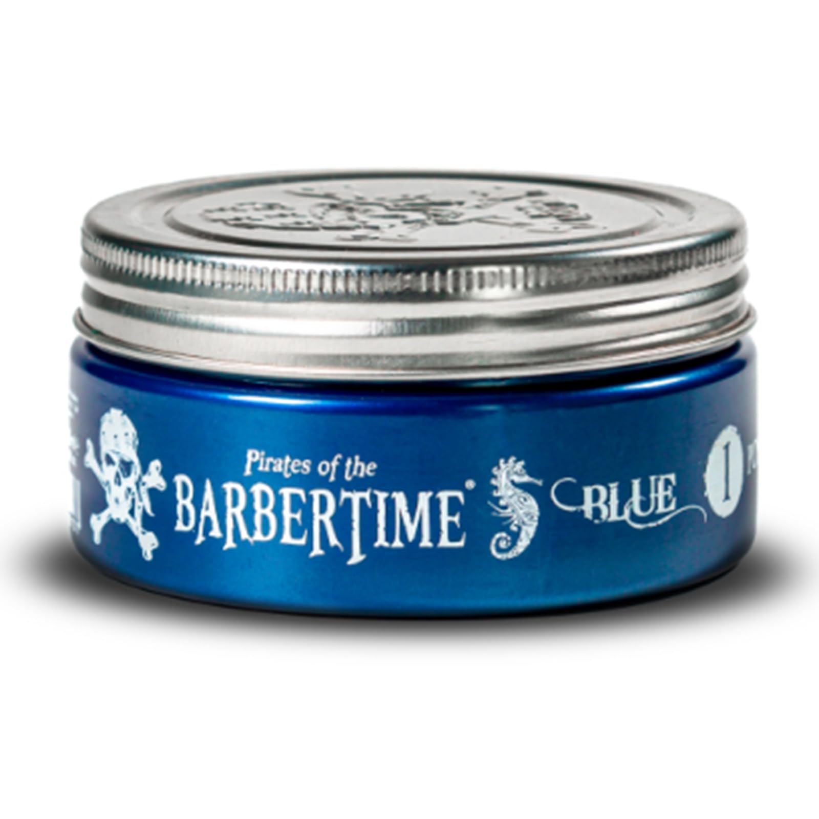 BARBERTIME Hair Styling Pomade Wax | Bubble Gum Blue Pomade No1 | Shine Look Strong Hold 150 ml