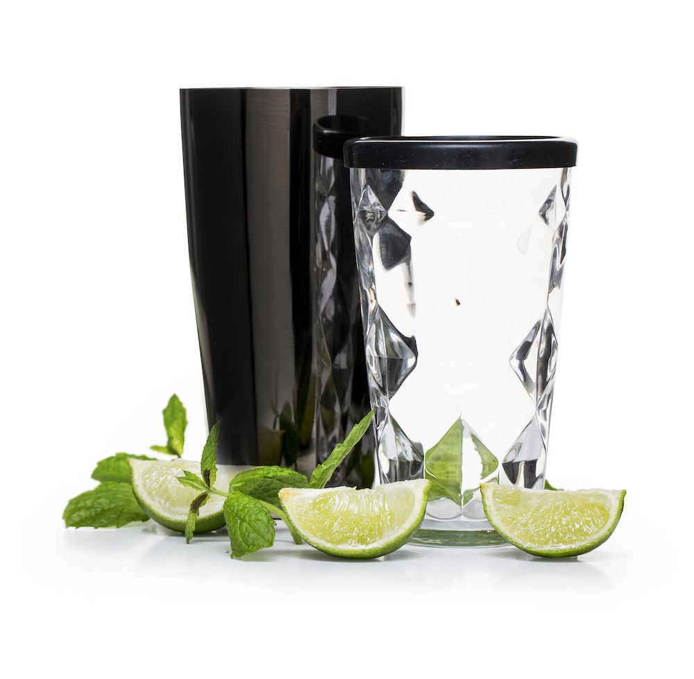 Sagaform SA5017612 5017612 Club Boston cocktailshaker, Stainless Steel, Black