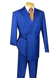 VINCI Wool Feel 6 Button Double Breasted Solid