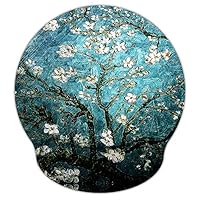 Mouse Pads for Computers Van Gogh Ergonomic Memory Foam Nonslip Wrist Support-Lightweight Rest Mousepad for Office,Gaming,Computer, Laptop & Mac,Pain Relief,at Home Or Work (Van Gogh Painting)