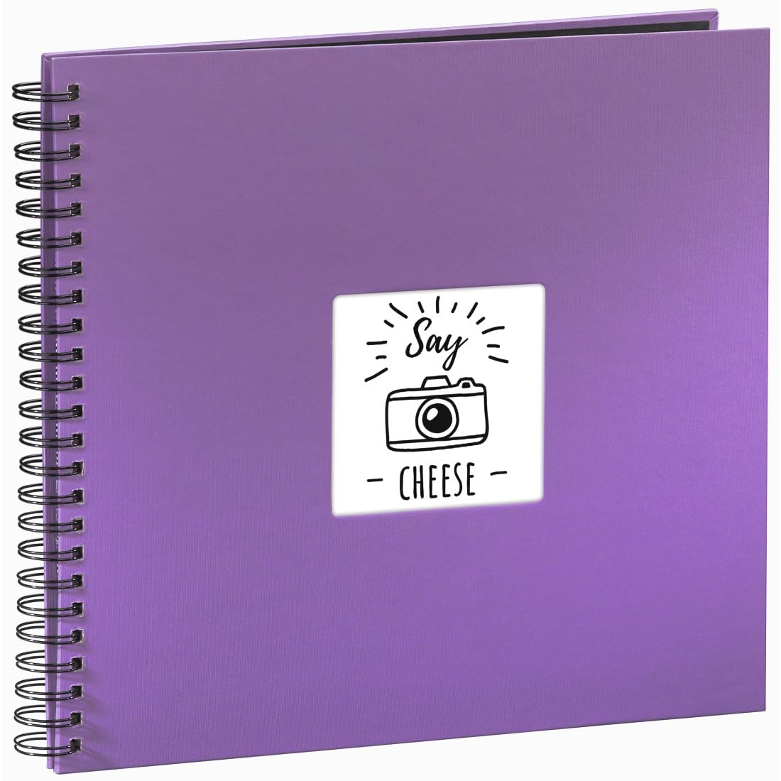 Hama 94871 Fine Art Spiralbound Album | 36 x 32cm 50 w/Black Pages, Purple