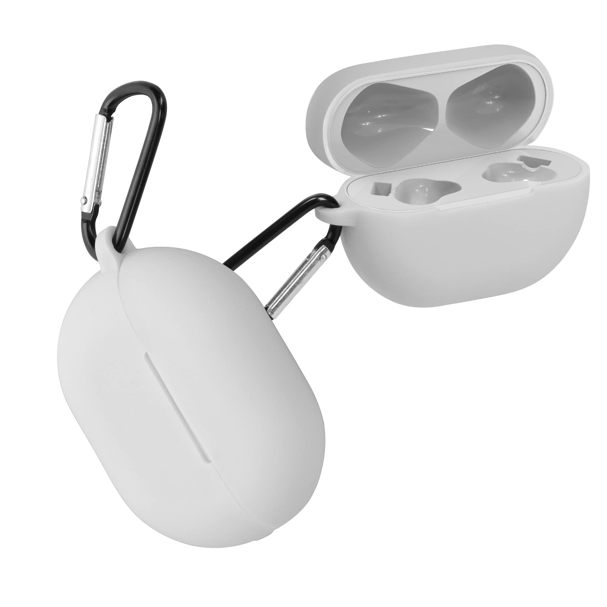 kwmobile Case Compatible with Huawei FreeBuds Pro Case - Silicone Cover Holder for Earbuds - Grey