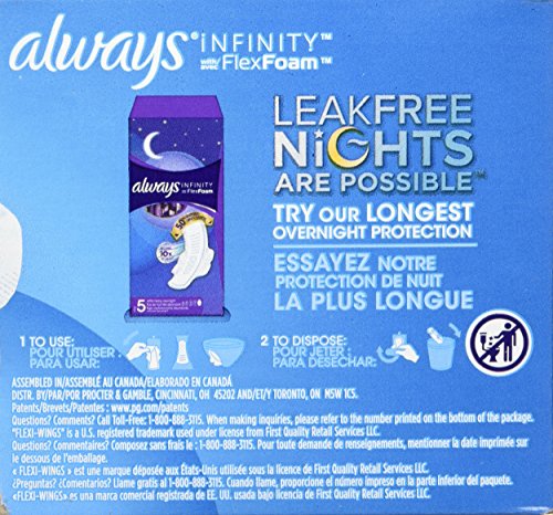 Always Infinity  Sanitary Pads - Regular, 18 count