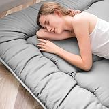 MAXYOYO Japanese Floor Futon Mattress Double Gray Tatami Mat Foldable view 5