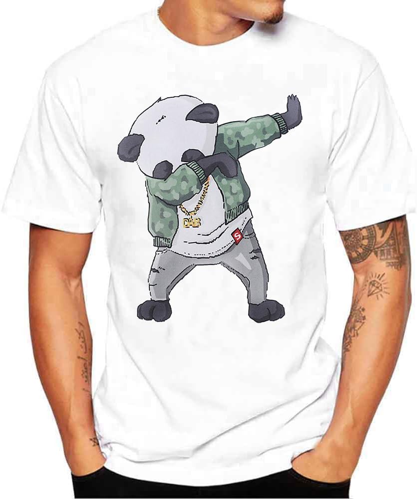 ZOMUSA Men's T-Shirt, Men Printed Tees Casual Shirt Short Sleeve O-Neck Fashion Blouse