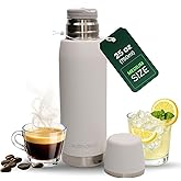 Kalmateh Stainless Steel Thermo Bottle 25oz for Hot Drinks, Precise Pouring for Coffee, Tea, Yerba Mate and Cold Beverages