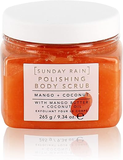 Sunday Rain Polishing Body Scrub Mango Coconut Vegan Cruelty-Free 265g
