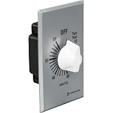 Intermatic FF60MC 60-Minute Spring Wound Countdown Wall Timer, Brushed Metal