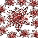 BANBERRY DESIGNS Red Poinsettia Clip On Ornaments