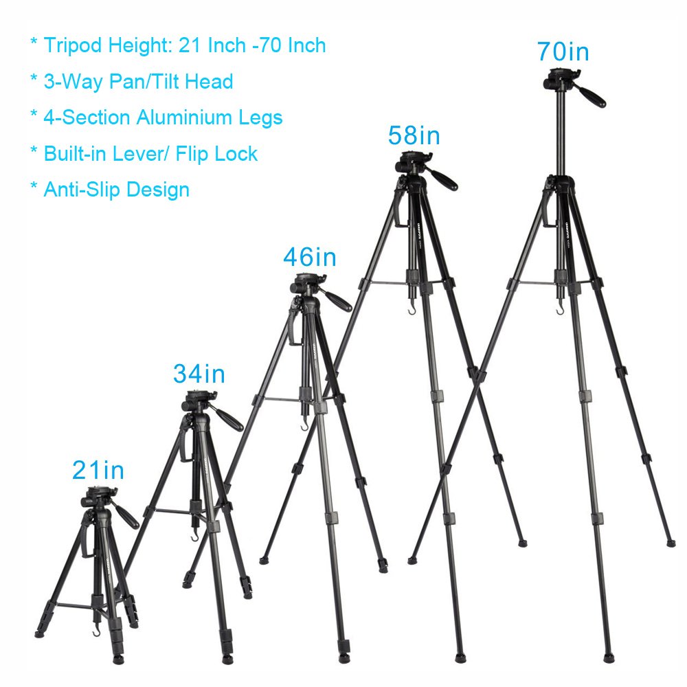 Regetek Camera Tripod Travel Monopod (70" Aluminum