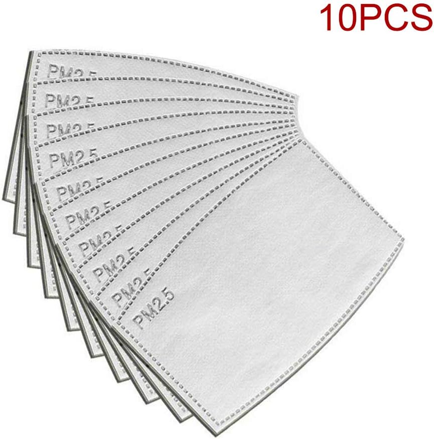 Fnsky 10/30/50/100Pcs PM2.5 Protective Carbon Filter, 5 Layers Replaceable Anti Haze Filters, Protective Air Filter Chip for Outdoor