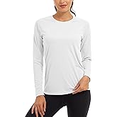 KEFITEVD Women's UPF 50+ Sun Protection Rash Guard Long Sleeve Crew Neck Quick Dry Workout Shirts for Running Yoga Swimming
